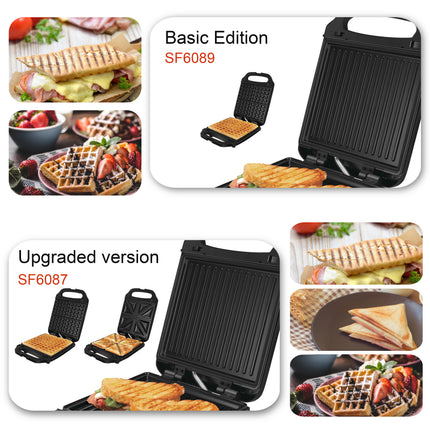Sonifer 2-in-1 Grill &  Waffle Maker | Non-Stick Coating | 1200W | Easy  to Clean