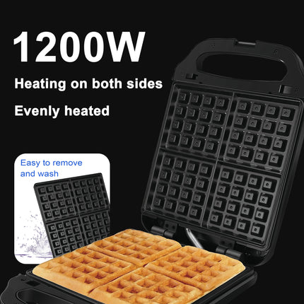 Sonifer 2-in-1 Grill &  Waffle Maker | Non-Stick Coating | 1200W | Easy  to Clean