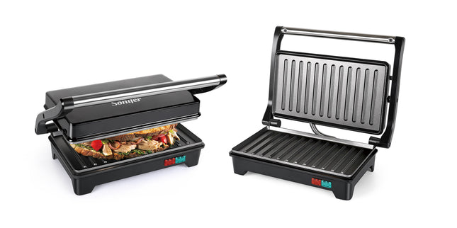 Sonifer Electric Grill | Non-Stick Coating Plate | Press meat plate | Overheat Protection