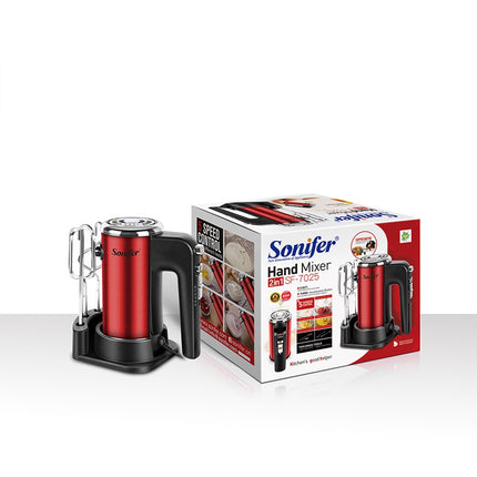 Sonifer Hand Mixer | 5 speeds + Turbo | Beater & mixer hooks | Easy beater removal