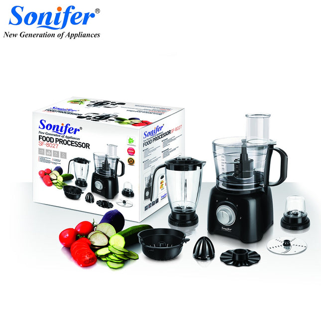 Sonifer Food Processor | 2 speeds + pulse | Safety lock system | Easy to clean