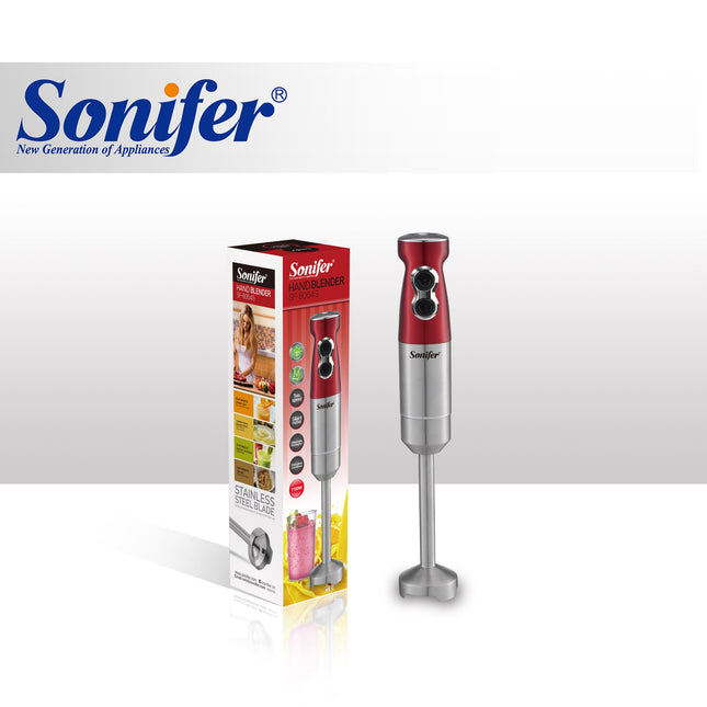 Sonifer Hand Blender | 2 Speends + Turbo | 4-Blade Stainless Steel | 800ml Jar Capacity