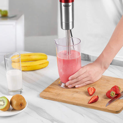 Sonifer Hand Blender | 2 Speends + Turbo | 4-Blade Stainless Steel | 800ml Jar Capacity
