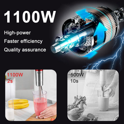 Sonifer Hand Blender | 2 Speends + Turbo | 4-Blade Stainless Steel | 800ml Jar Capacity
