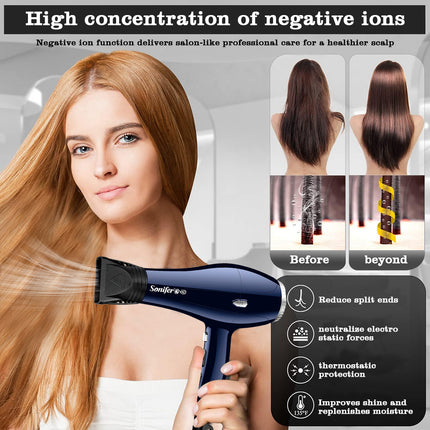 Sonifer Hair Dryer | Cold Wind | 2000W | Light & Flexible Design