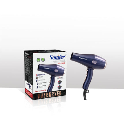 Sonifer Hair Dryer | 2 Types  Nozzles Included | 2000W | LED Temperature Screen | Overheat Protection