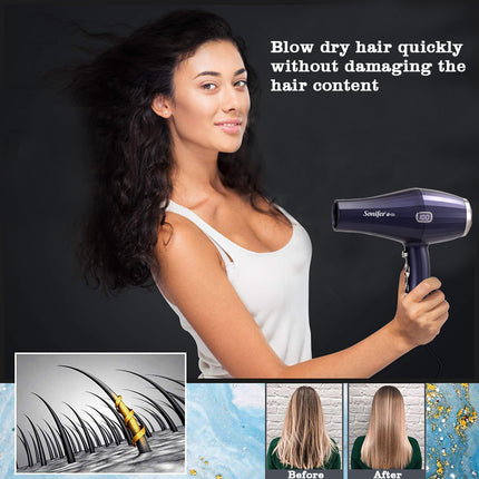 Sonifer Hair Dryer | 2 Types  Nozzles Included | 2000W | LED Temperature Screen | Overheat Protection