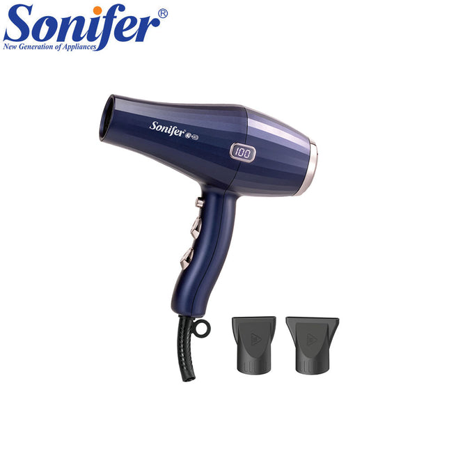 Sonifer Hair Dryer | 2 Types  Nozzles Included | 2000W | LED Temperature Screen | Overheat Protection