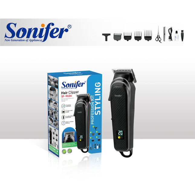 Sonifer Hair Clipper | Carbon Steel Blade | LED charging light | quick charge