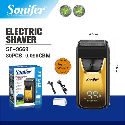 Sonifer Electric Shaver | 	Fast Charging | LCD Screen | 3 Speeds Adjustment