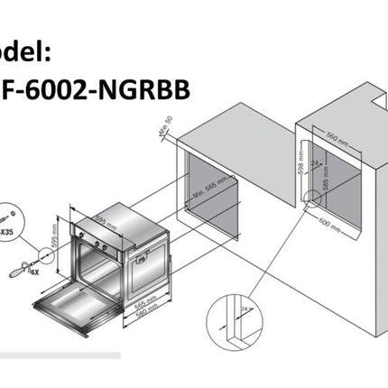 Built-In Gas Oven 60cm