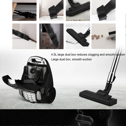 RAF Vacuum Cleaner | 1600W | Strong suction | Automatic cable reel | Washable and reusable bag included