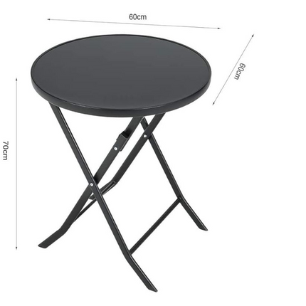 Folding Balcony Set 2 Chairs + Table | Waterproof Textilene | Foldable for easy transport and storage Ideal for beach and outdoor use