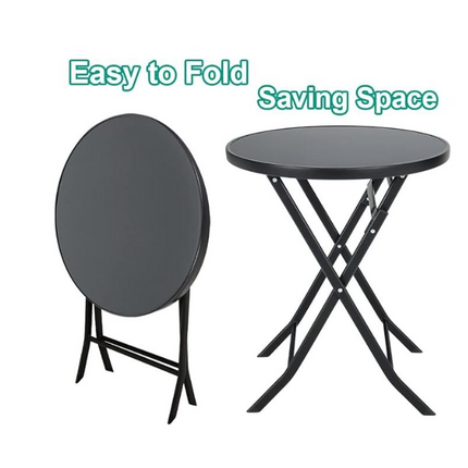 Folding Balcony Set 2 Chairs + Table | Waterproof Textilene | Foldable for easy transport and storage Ideal for beach and outdoor use