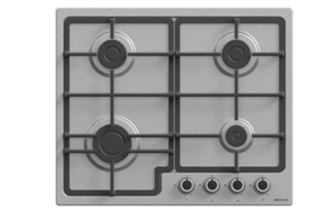 4 GAS BURNER HOB INOX