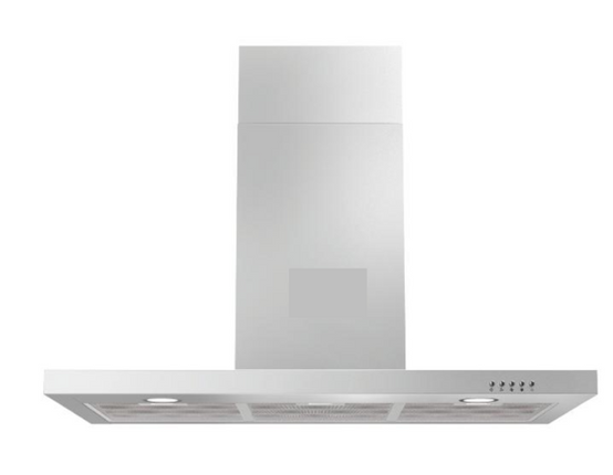 T-Shape Island Cooker Hood | Stainless Steel | 5 Layers Aluminum Filters | Halogen Lamps | Push Button Switch