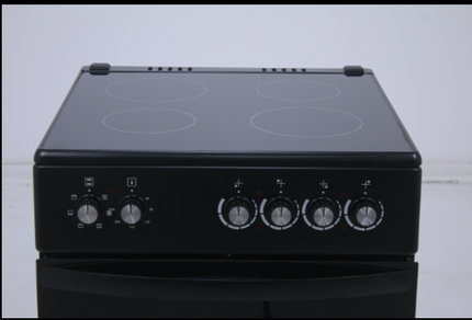 Fiesta Freestanding Electric Oven with 4 Zone Ceramic Hob 60cm Black