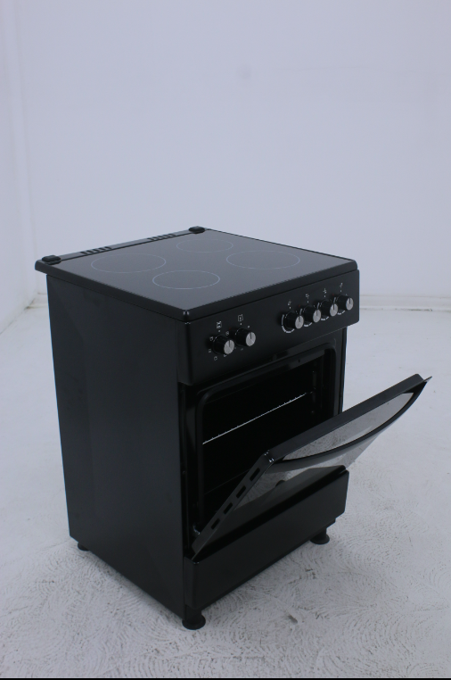Fiesta Freestanding Electric Oven with 4 Zone Ceramic Hob 60cm Black