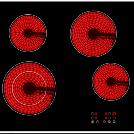 60cm Ceramic Hob 4 Zones – Built-In Electric Hob | H464-T3