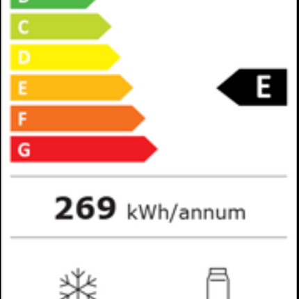 Hyundai 400L Combi Fridge Freezer Non-Frost Inox | HYRF-CB400EI