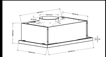 Built-In Integrated Cooker Hood – 3-Speed – Inox | 3005A-510