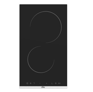 30cm Built-In Ceramic Hob – 2 Zones – Black Glass | MS231VC