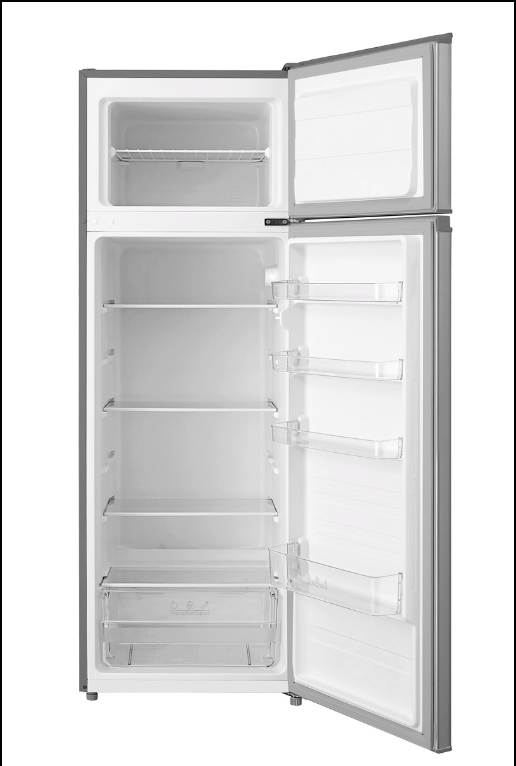 AVG 235L Fridge Freezer – Top Mounted – Static Cooling – Inox – Class E | HD-312FN INOX
