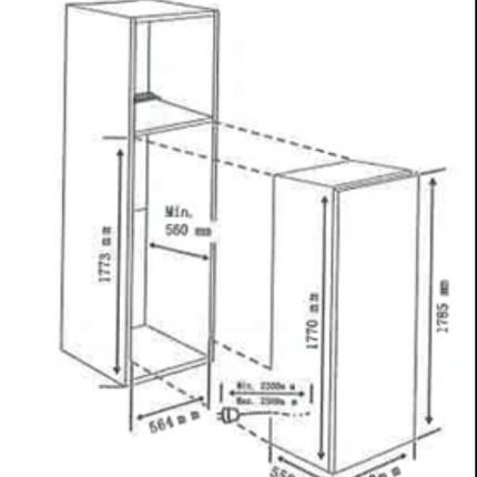 AVG 304L Built-In Upright Fridge – No Frost – Class E | HS-402LWEN.BI