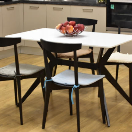 Modern Rectangular White Dining Table – Ideal for Living Room, Restaurant, or Apartment Use