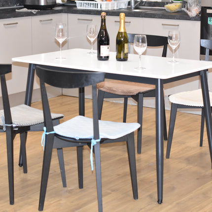 White Modern Rectangular Dining Table – Simple & Elegant Design