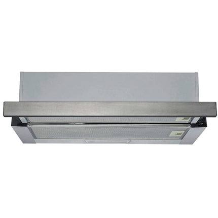 PKM Under-Counter Extractor Hood | Flat Screen Hood 60 cm | silver | Grease Filter Efficiency Class E | Dishwasher Safe Grease Filter