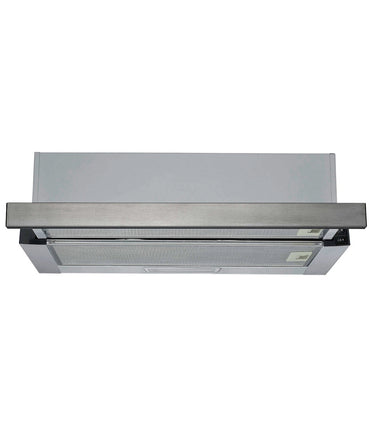 PKM Under-Counter Extractor Hood | Flat Screen Hood 60 cm | silver | Grease Filter Efficiency Class E | Dishwasher Safe Grease Filter