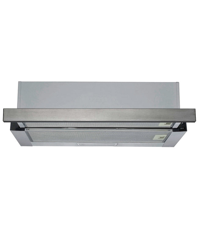 PKM Under-Counter Extractor Hood | Flat Screen Hood 60 cm | silver | Grease Filter Efficiency Class E | Dishwasher Safe Grease Filter