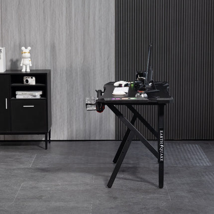Prochimps Gaming Table with RGB and USB Cables - Cup Holder and Headset Hook