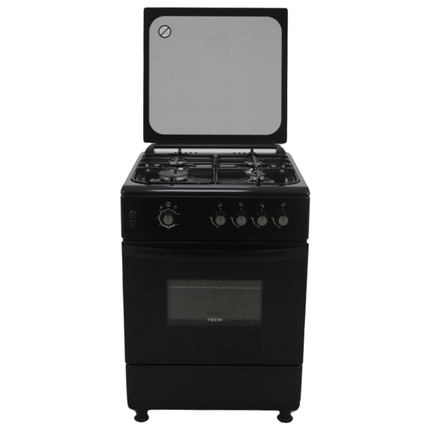 FIESTA  FREESTADING GAS OVEN 60CM , COLOUR BLACK, WHITE, SILVER  (HxWxD) 85 x 60 x 60 cm Capacity 64 Litres