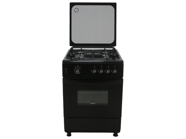 FIESTA  FREESTADING GAS OVEN 60CM , COLOUR BLACK, WHITE, SILVER  (HxWxD) 85 x 60 x 60 cm Capacity 64 Litres