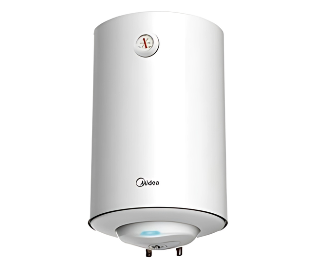 Midea 50L Electric Water Heater - White, Dry Element, 1500W, Class C ERP, Compact Design