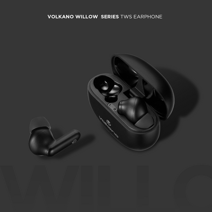 Volkano Willow ENC TWS Earphone with Hall switch - Black