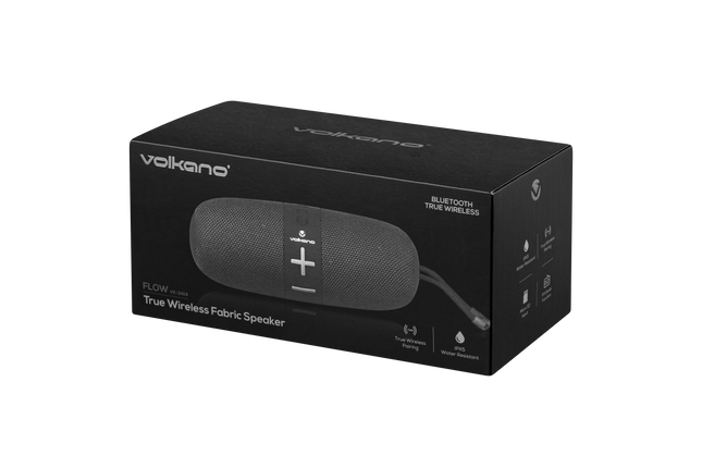 Volkano Flow Series Portable Bluetooth Speaker - Black