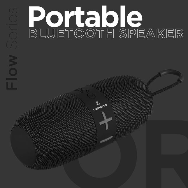 Volkano Flow Series Portable Bluetooth Speaker - Black