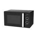Torbou Microwave 25L | Large Capacity | Mechanical Control | 6 Power Levels | Defrost Function | Timer and Stylish Black Design with Grey Cavity