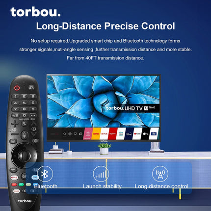 Torbou Magic Remote Control with Voice and Pointer Function Universal Torbou and LG Remote for LG UHD OLED QNED NanoCell 4K 8K Models Netflix and Prime Video Hot Keys,Google/Alexa