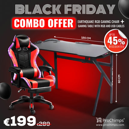 Combo Offer of RGB Gaming Chair and RGB Desk