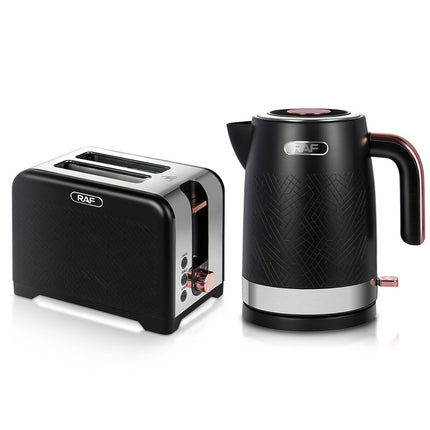 RAF Breakfast Set – 2 in 1 (Kettle + Toaster) Fast and time saving 1.7L capacity. Card Slot Design