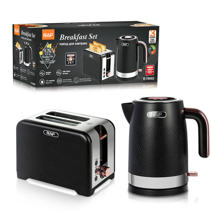 RAF Breakfast Set – 2 in 1 (Kettle + Toaster) Fast and time saving 1.7L capacity. Card Slot Design