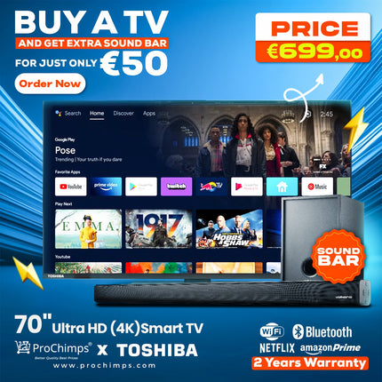 Toshiba 70" Quantum Dot Ultra HD (4K) Smart TV | Android | HDR10 | Bluetooth