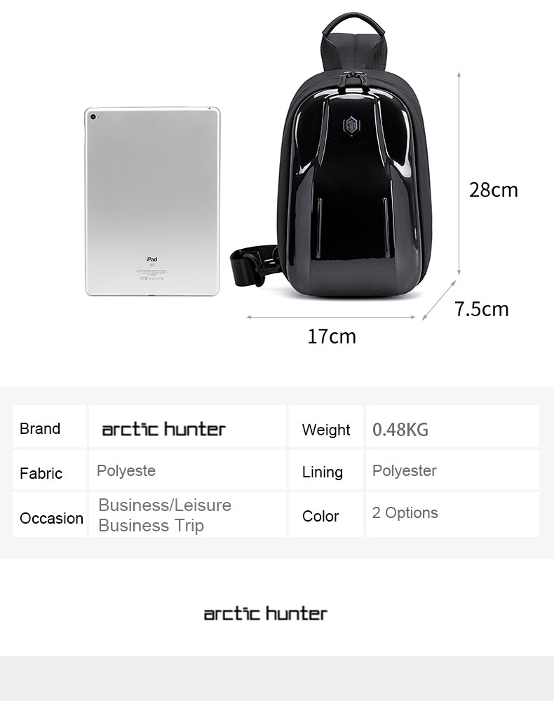 Arctic Hunter Chest Bag | Back Anti-Theft pocket | Anti-Splash and Anti-Fouling | Comfortable Handle