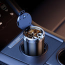 Prochimps Car Ashtray - Placed in the car cup holder, LED night light, manual open lid, cigarette extinguishing area and smoke clip design, washable, large capacity, good sealing