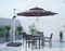 Double Roman Outdoor Umbrella with 3-Meter Diameter in Elegant Coffee Wine Dark Green Color - Ideal for Sun Shade on Patios, Decks, and Gardens