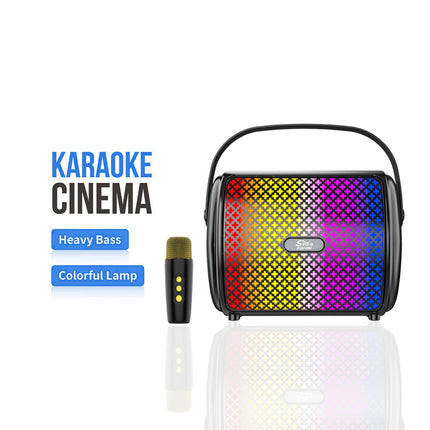 Portable Speaker | Bluetooth | USB | TF Card | FM Radio | Button Volume Control | Wireless Microphone